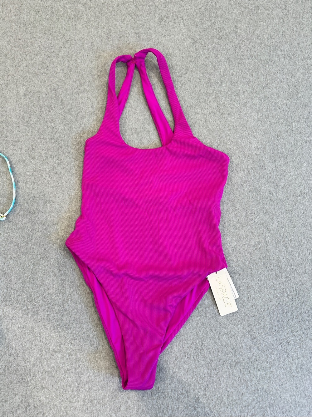 L*space Phoebe Ribbed One-Piece Swimsuit - Magenta - Picture 3 of 7